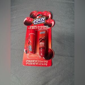 New Jolly Rancher Cherry Flavored Lip Balm & Lip Gloss Duo NWT